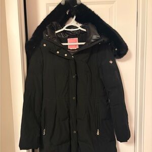 New Kate Spade Black Puffer Coat